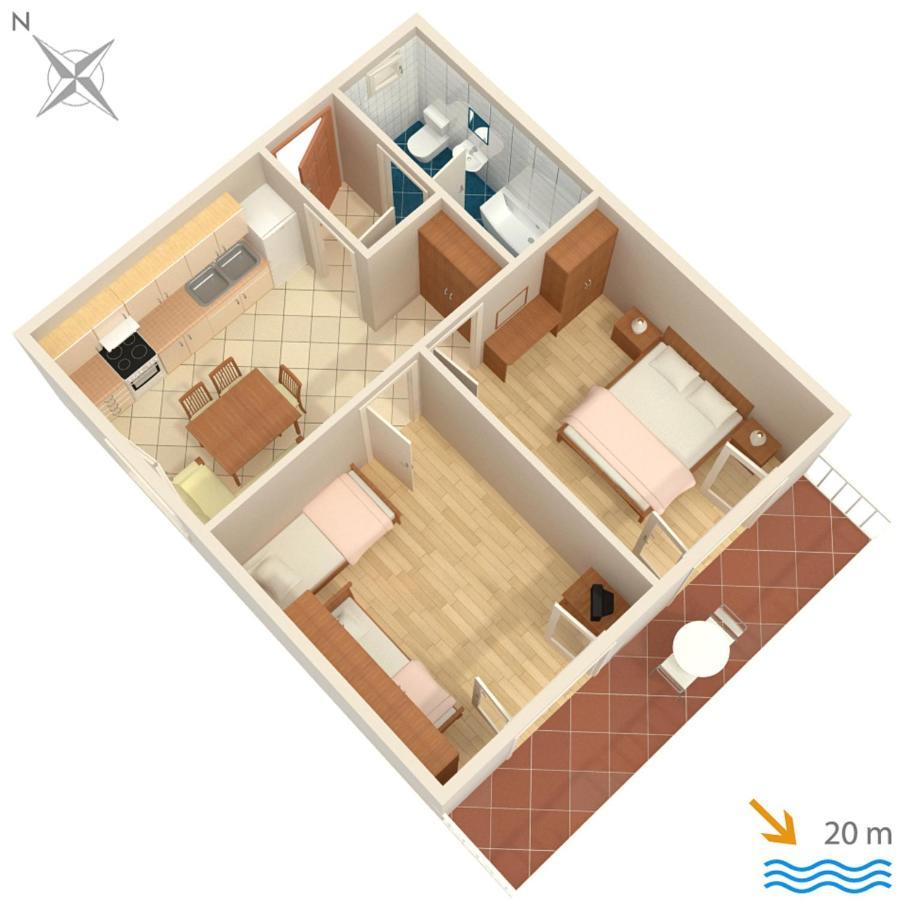 Apartments By The Sea Brist, Makarska - 505 Podaca Exterior foto